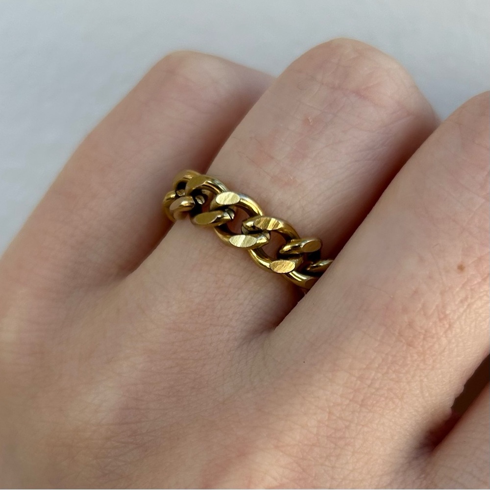 Gold Plated Chain Ring